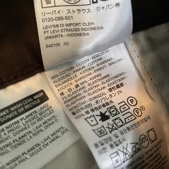 Vintage Style Levi's Brown Pants White Tab Logo Mens 36 x 32 Levi Strauss & Co. - Picture 8 of 12